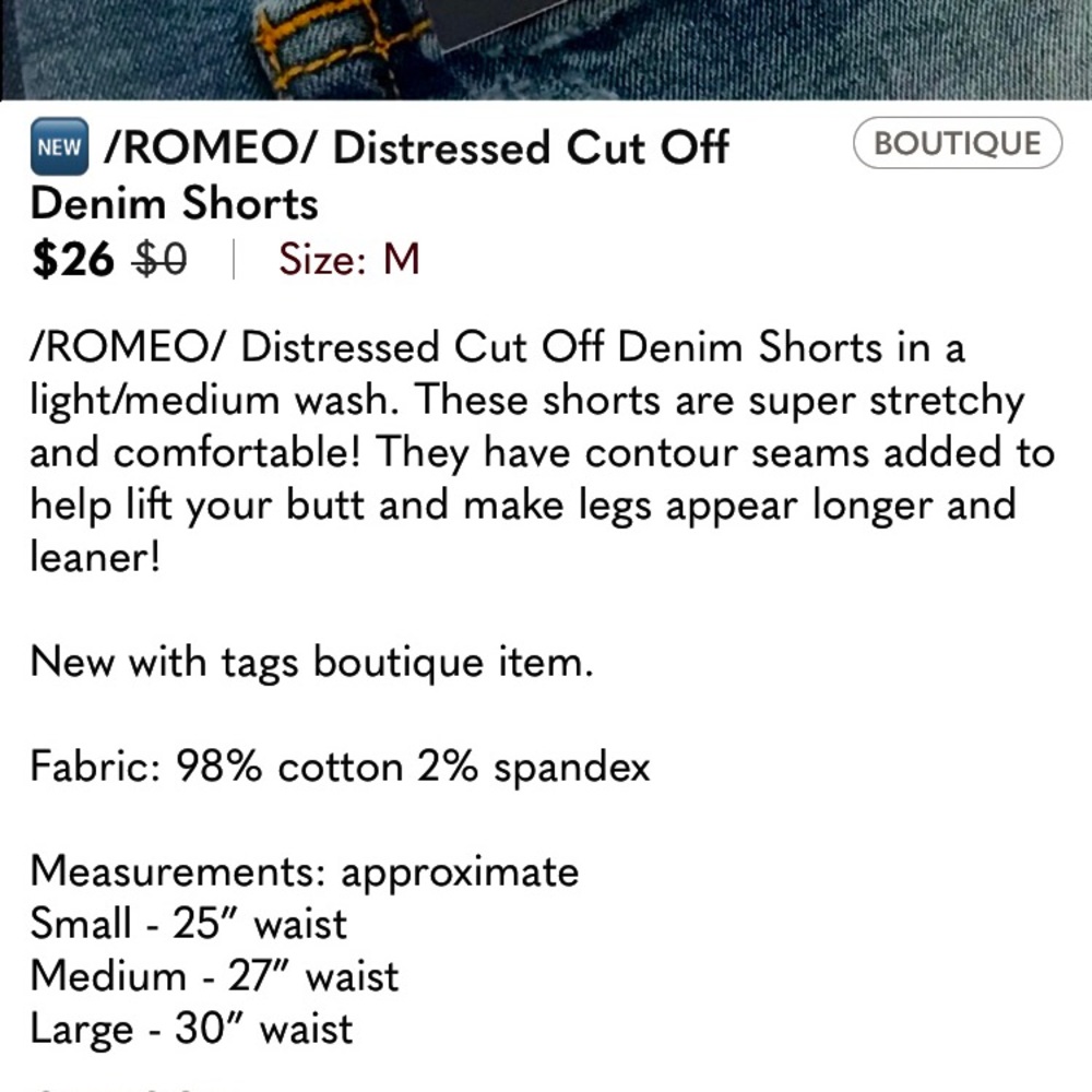 Distressed Denim Shorts - Picture 4 of 6